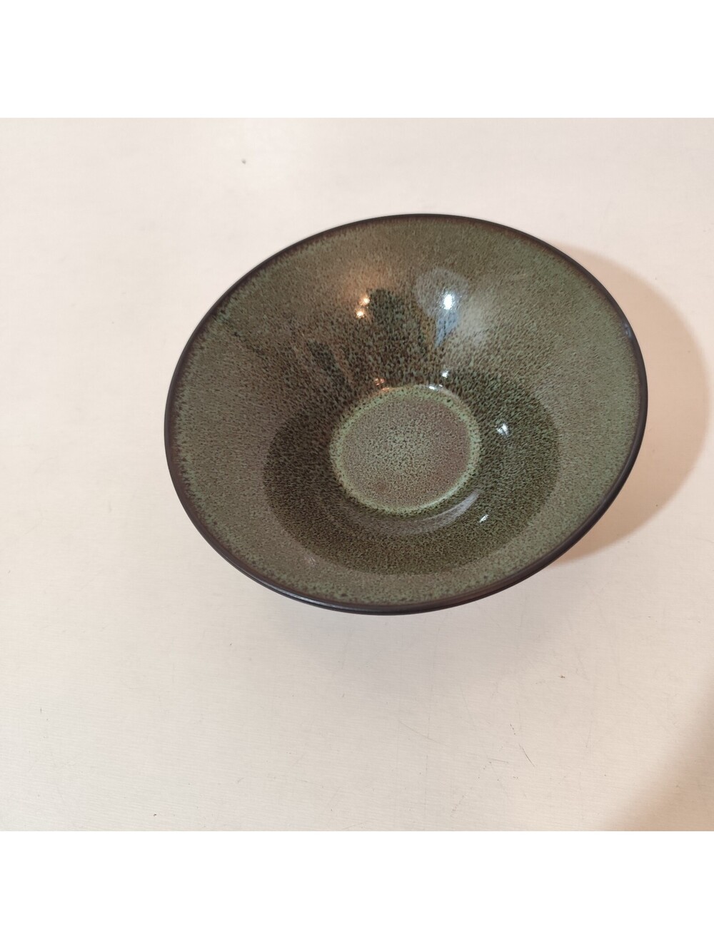 Gabbay Fusion Wasabi 7" Soup Cereal Rice Bowls Green Speckled Brown